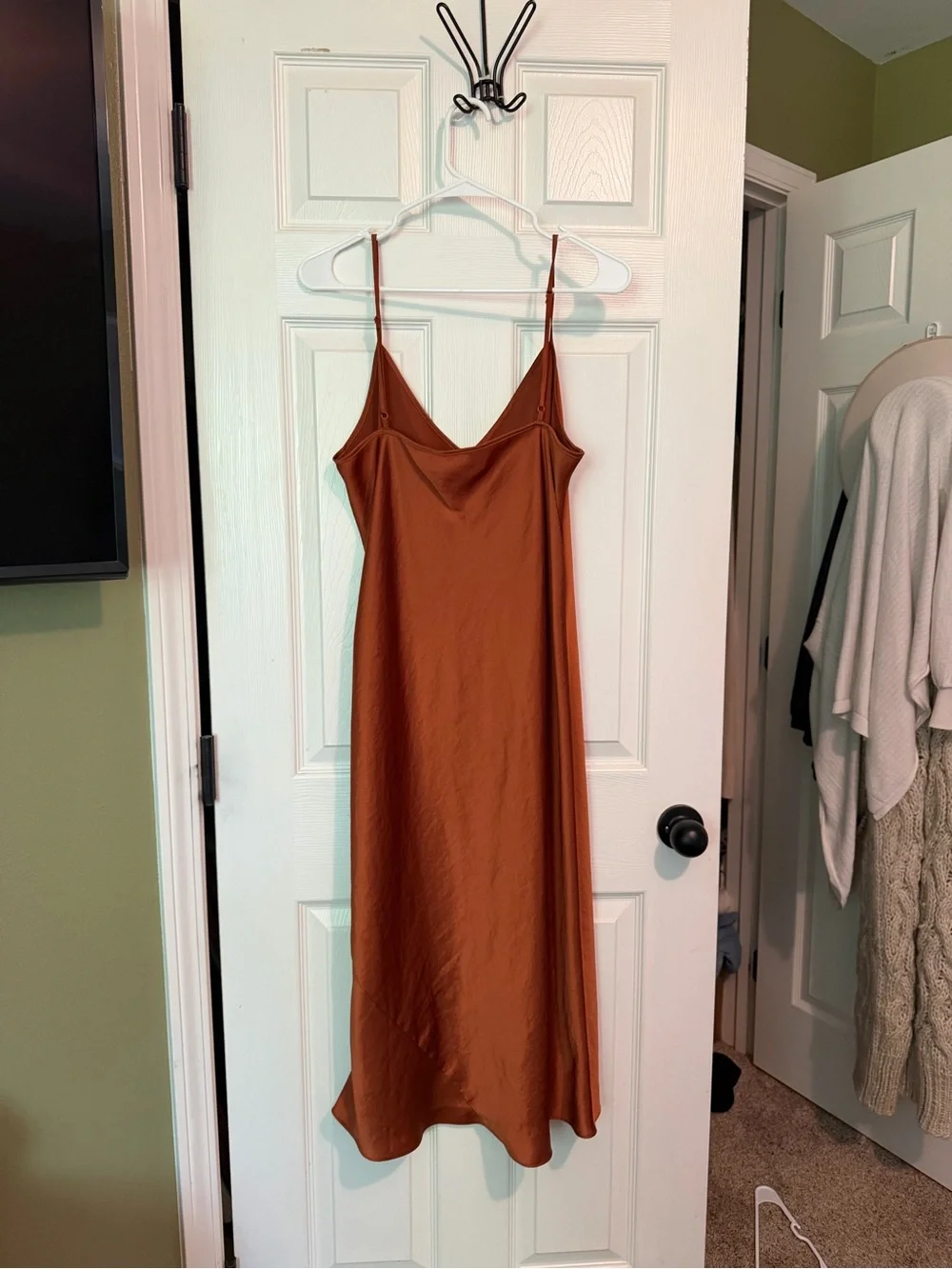 Wilfred Rust-Brown Slip Midi Dress - Picture 2 of 5